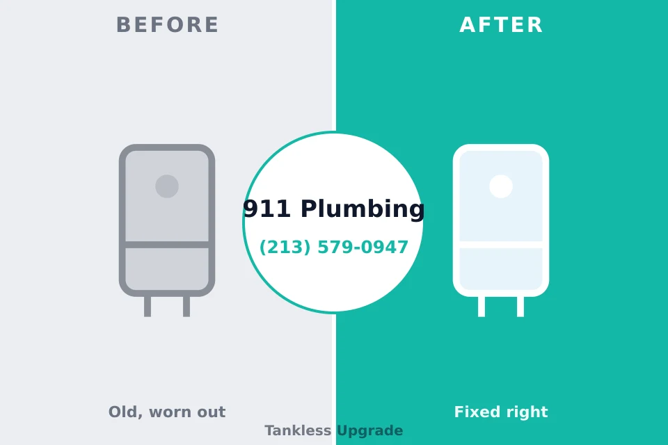 Before and after: plumbing company La Villa, TX